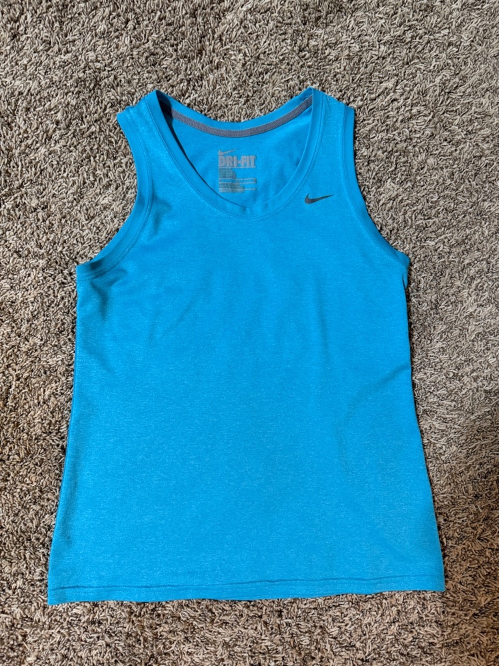 Nike Turquoise Blue Dri-FIT Athletic Tank Top